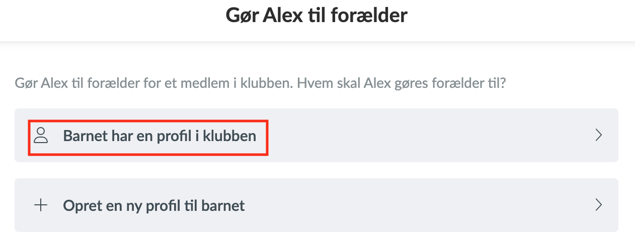 Tilknyt barnets profil i Holdsport