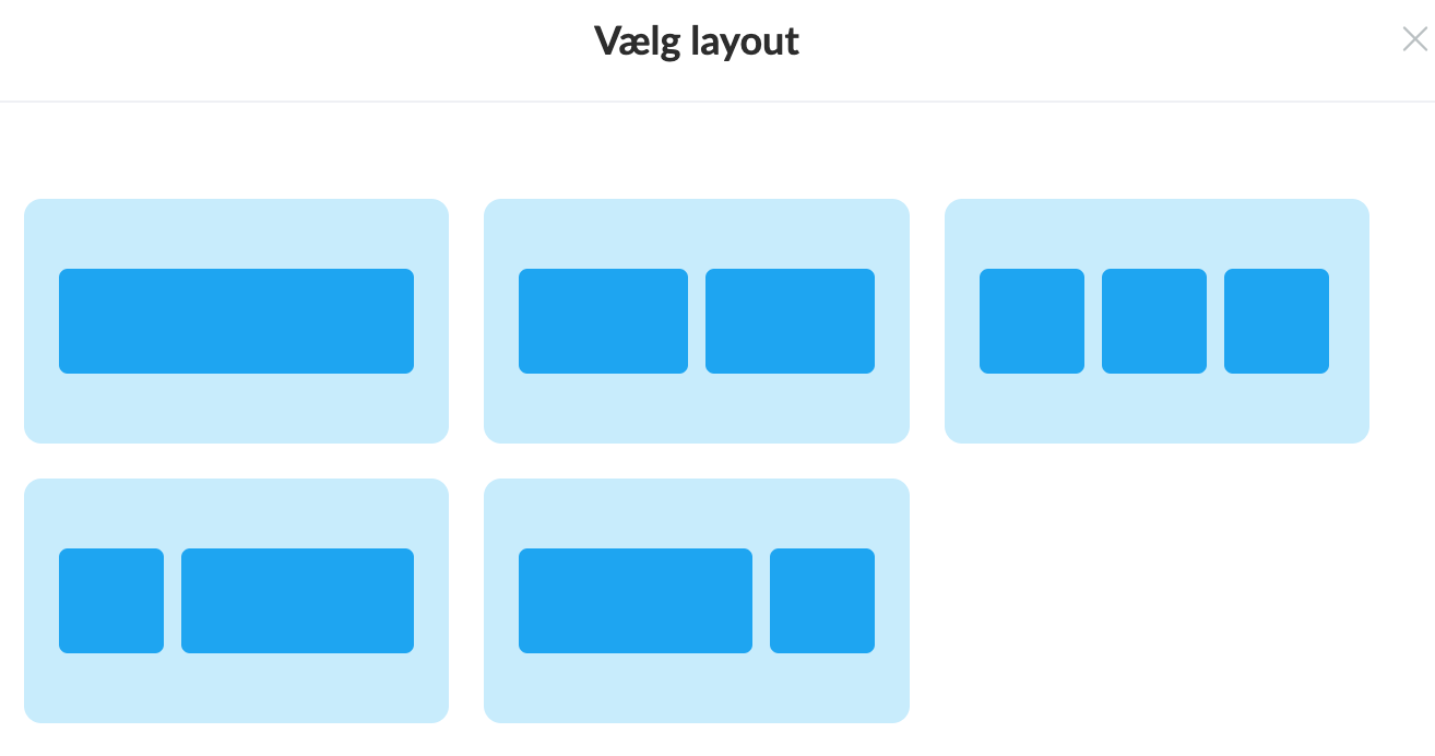 Vælg layout på foreningshjemmesiden