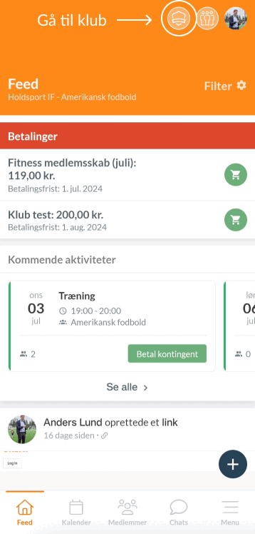 Scan billetter med QR-scanneren i Holdsport-appen